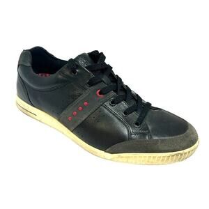 Ecco Street Premier Spikeless Golf Shoes Sneaker Black Leather Mens Sz EU45 US11